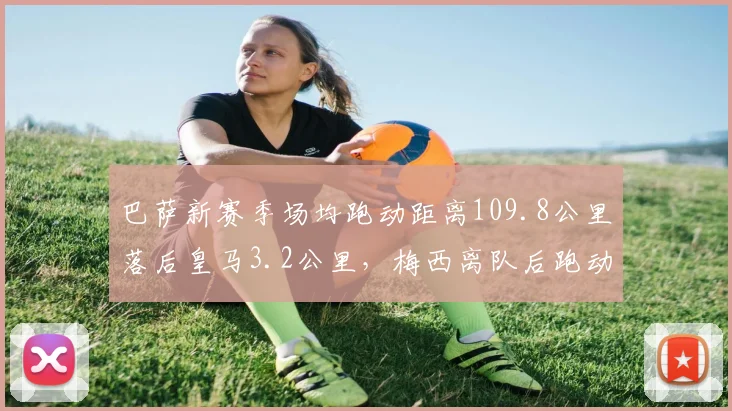 巴萨新赛季场均跑动距离109.8公里落后皇马3.2公里,梅西离队后跑动缺口难补